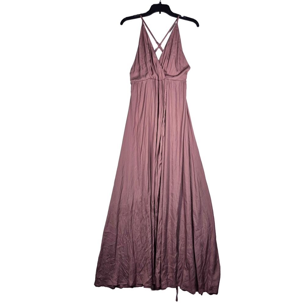 Fashion Nova Pink Maxi Dress High Slit Womens size L Maternity Photo